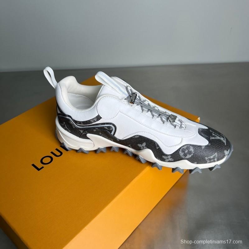 LV RUSH Calfskin Metal LV Circle Accessory Slip-Resistant Low-Top Casual Lifestyle Shoes - YC