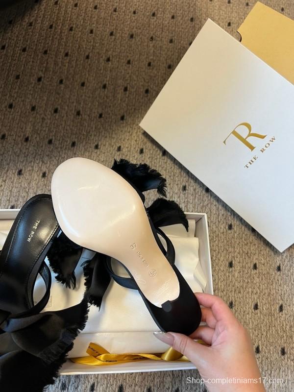 The Row 25ss Handwoven Bow Mule Sandals - KFY00280