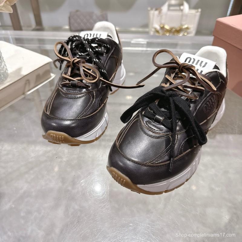 Miu Miu 2025 SS Dad Shoes Retro Style Athletic Sneakers - KFY00300/KFY00320