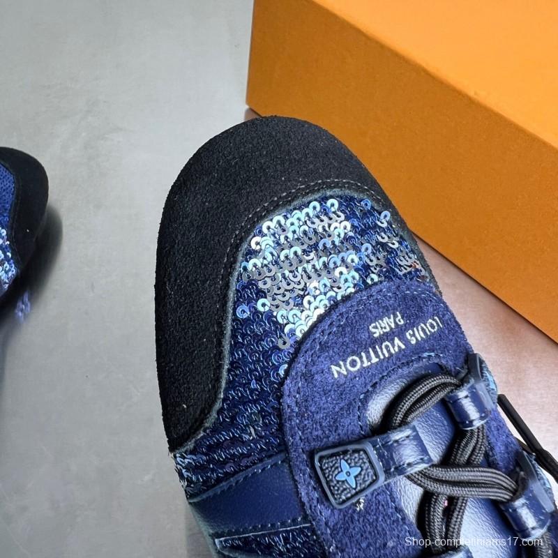 L v Sneakerina 2025/SS Ballet Round Toe Lace-Up Low Top Casual Lifestyle Shoes - YC