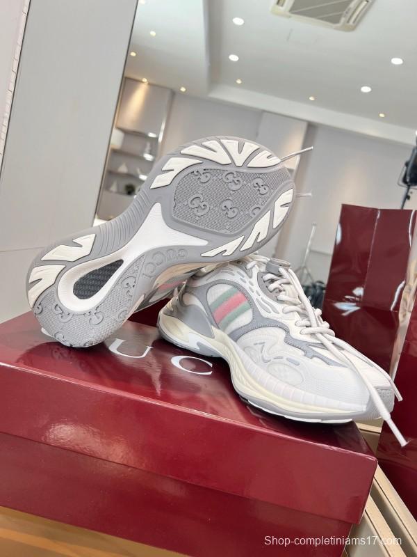 Gucci 2025 SS Collection 2.0 Sneakers with Reflective Stripes and Retro Design - AS00450