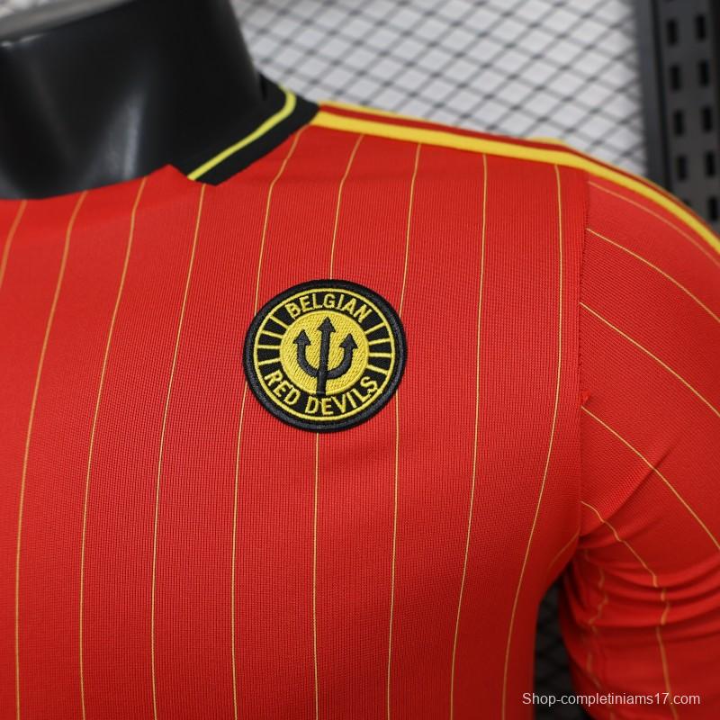 Player Version 2026 Belgium Red Terrace Icons White Jersey