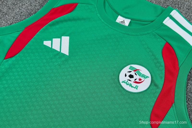 26/27  Algeria Green Sleeveless Training Vest +Shorts Set