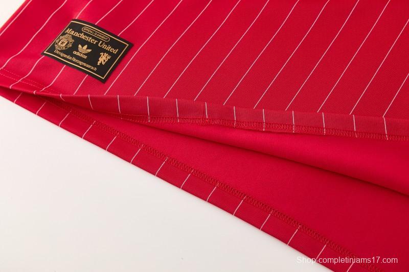 26/27  Manchester United Red Short Sleeve+Soccer Shorts