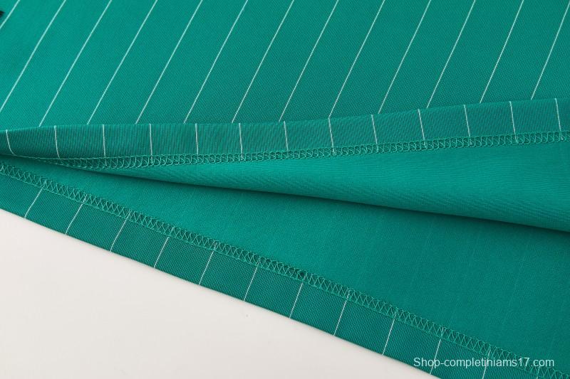 26/27 Liverpool   Green Pinstripe  Short Sleeve+Soccer Shorts