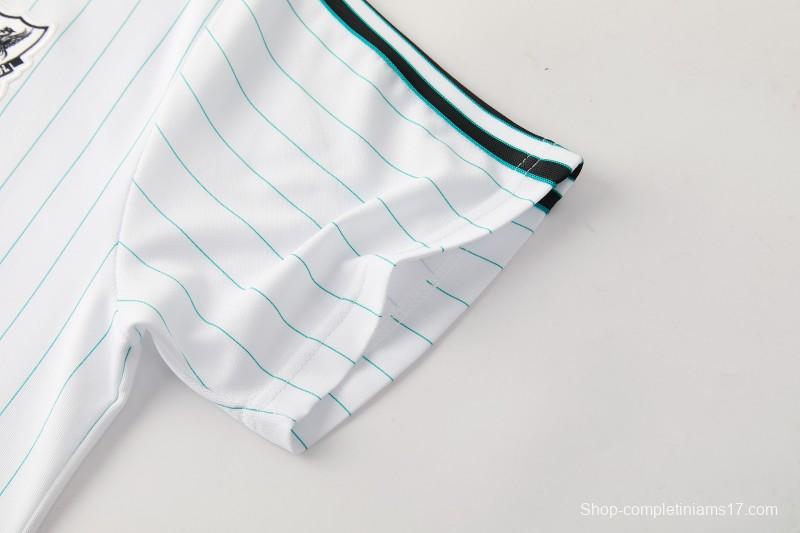 26/27  Liverpool White Short Sleeve+Soccer Shorts