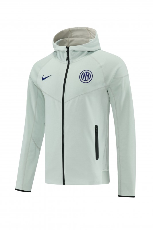 26/27 Inter Milan Light Mint Full Zipper Hooded Tracksuit + Long Pants