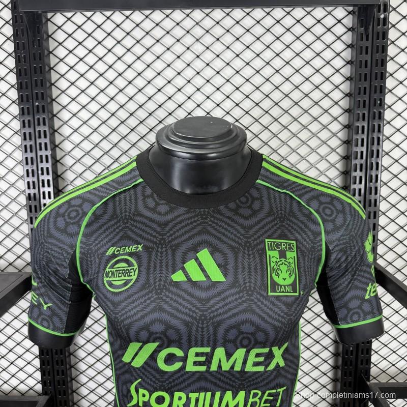 Player Version 25/26 Tigres UANL Adidas Third / Special Edition Black Jersey （SPORTIUMBET Ver.）