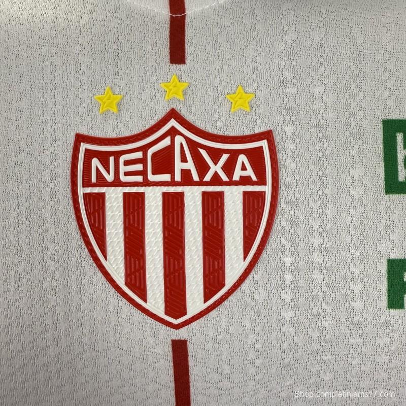 Player Version 25/26 Club Necaxa White with Red Pinstripe Jersey