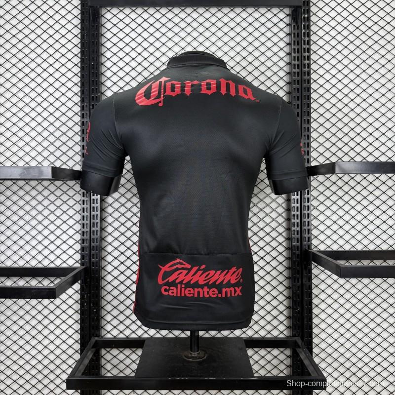 Player Version 25/26 Deportivo Toluca FC Black Jersey with Polo Collar