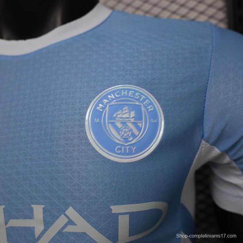 Player Version 26/27 Manchester City Sky Blue with White Side Panel Home Jersey