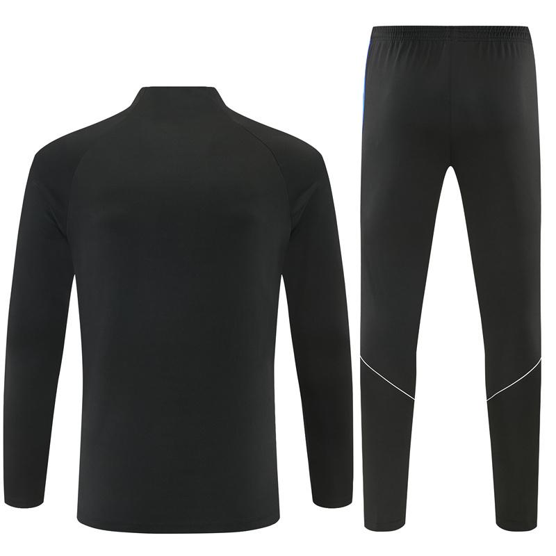 2026 Atletico Madrid Black Half Zipper Jacket Tracksuit + Long Pants