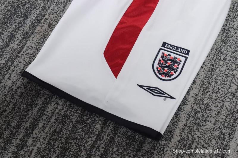Retro 2003/04 Kids England White Home Jersey