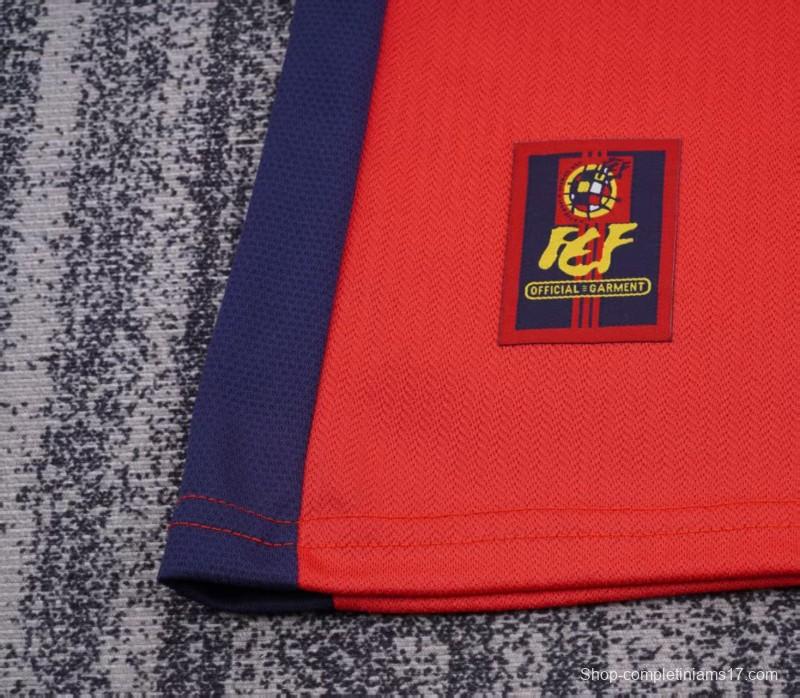 Retro Kids 1998 Spain Home Jersey