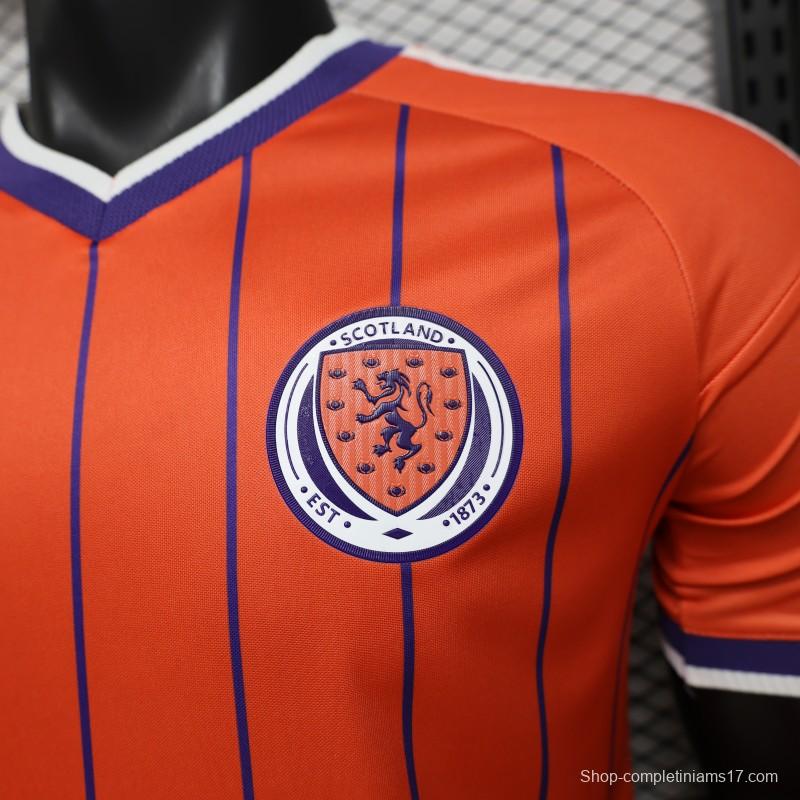 Player Version 26/27 Scotland Away Orange with Purple Pinstripe Jersey