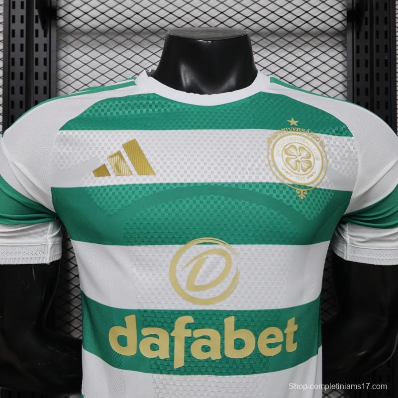 Player Version 26/27 Celtic Green & White Hooped Home Jersey