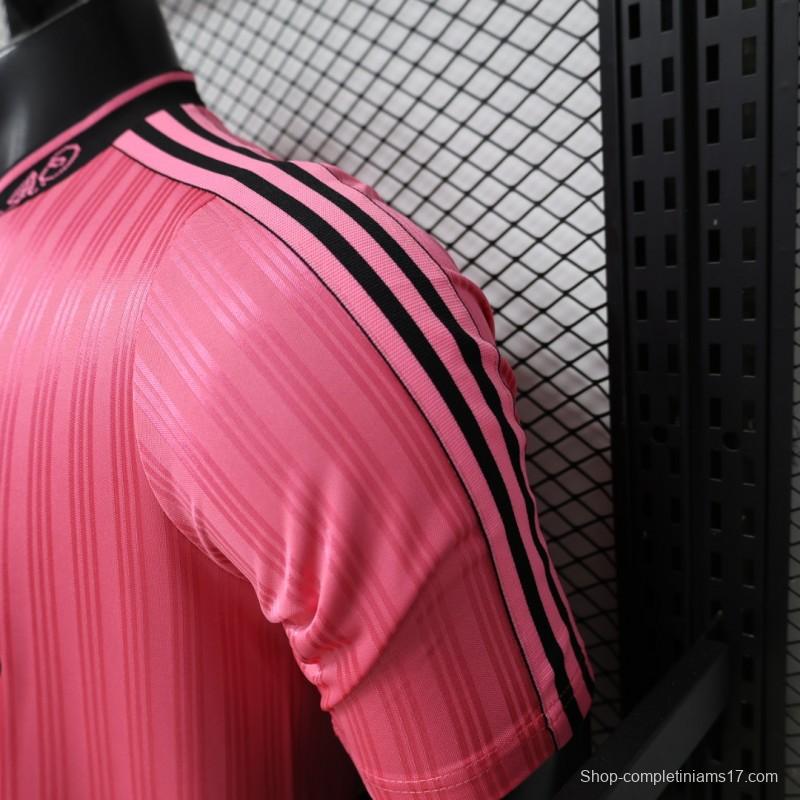 Player Version 2026 Adidas Originals Pink Stripe Retro Football Jersey