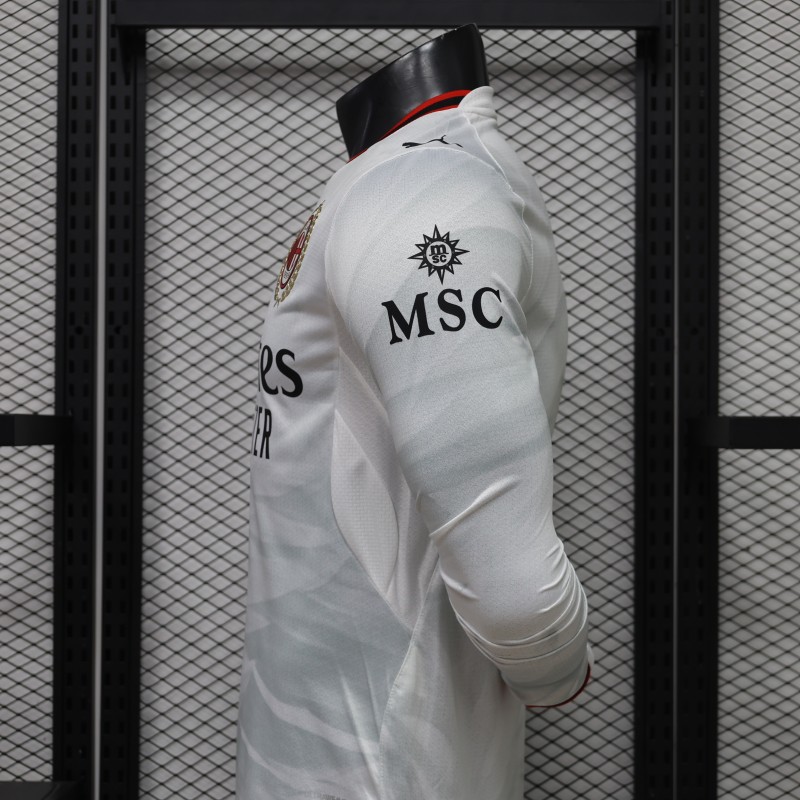 Player Version 26/27 AC Milan Away White Long Sleeve Jersey