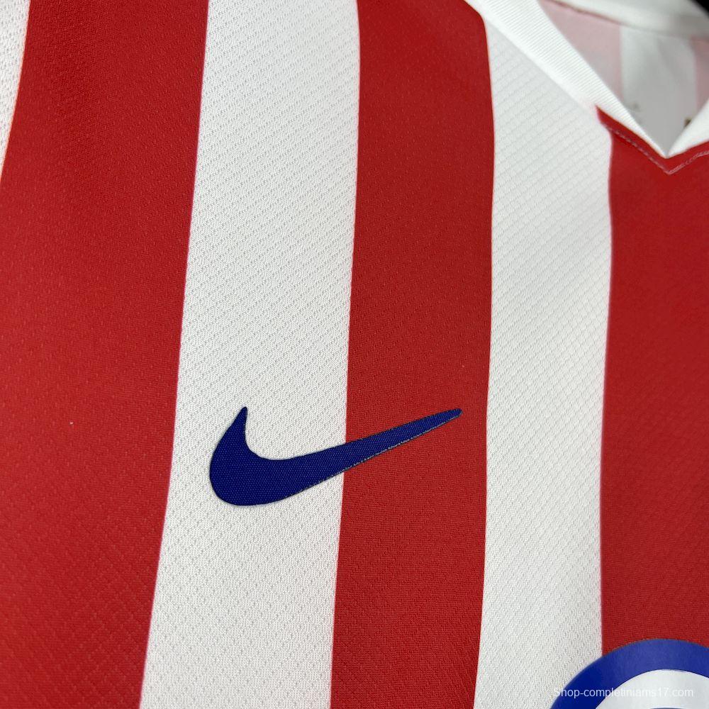 2025/26 Mens Atletico Madrid Home Long Sleeve Jersey