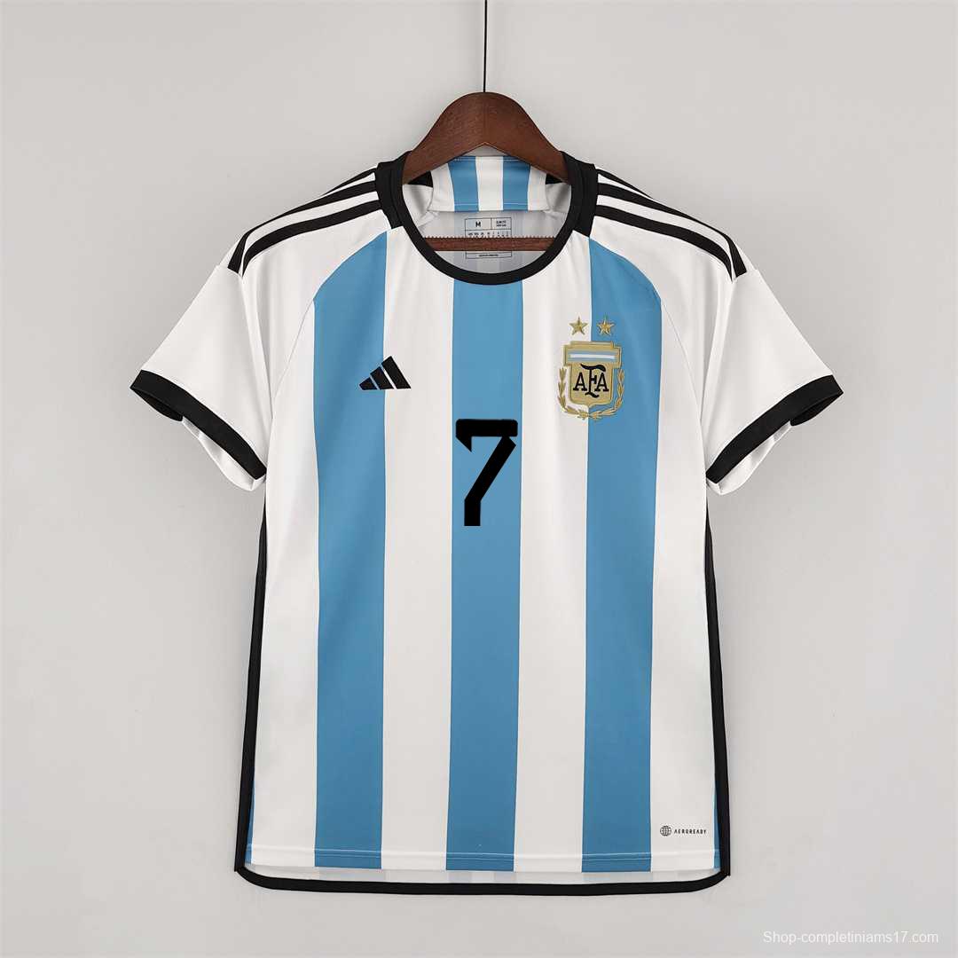 2022 Argentina Home Soccer Jersey