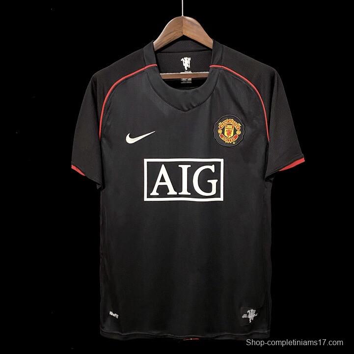 Retro 07/08 Manchester United Away Black Jersey