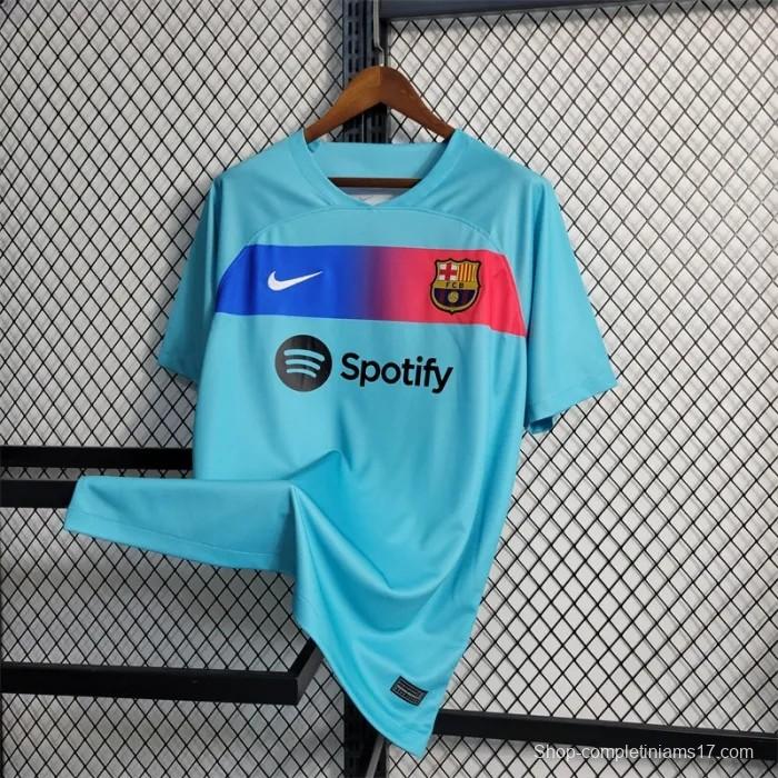 23/24 Barcelona Away Blue Jersey