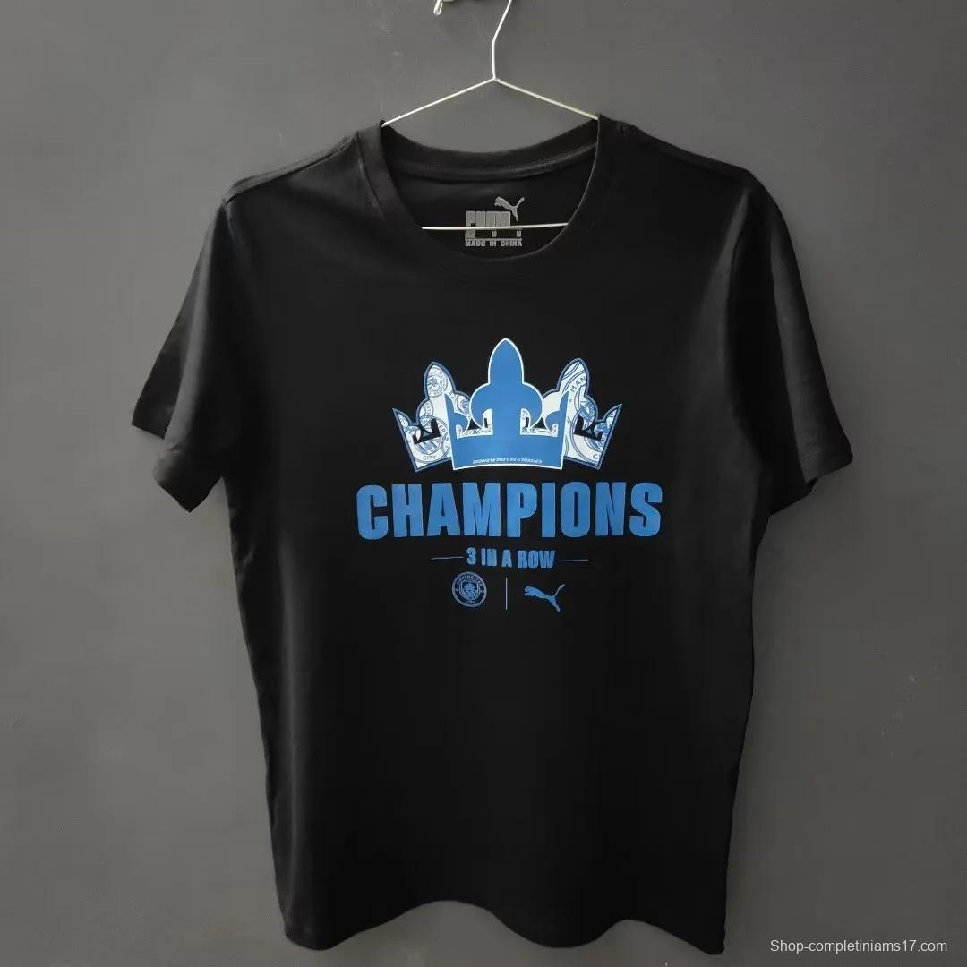 23/24 Manchester City Black Champion T-Shirt