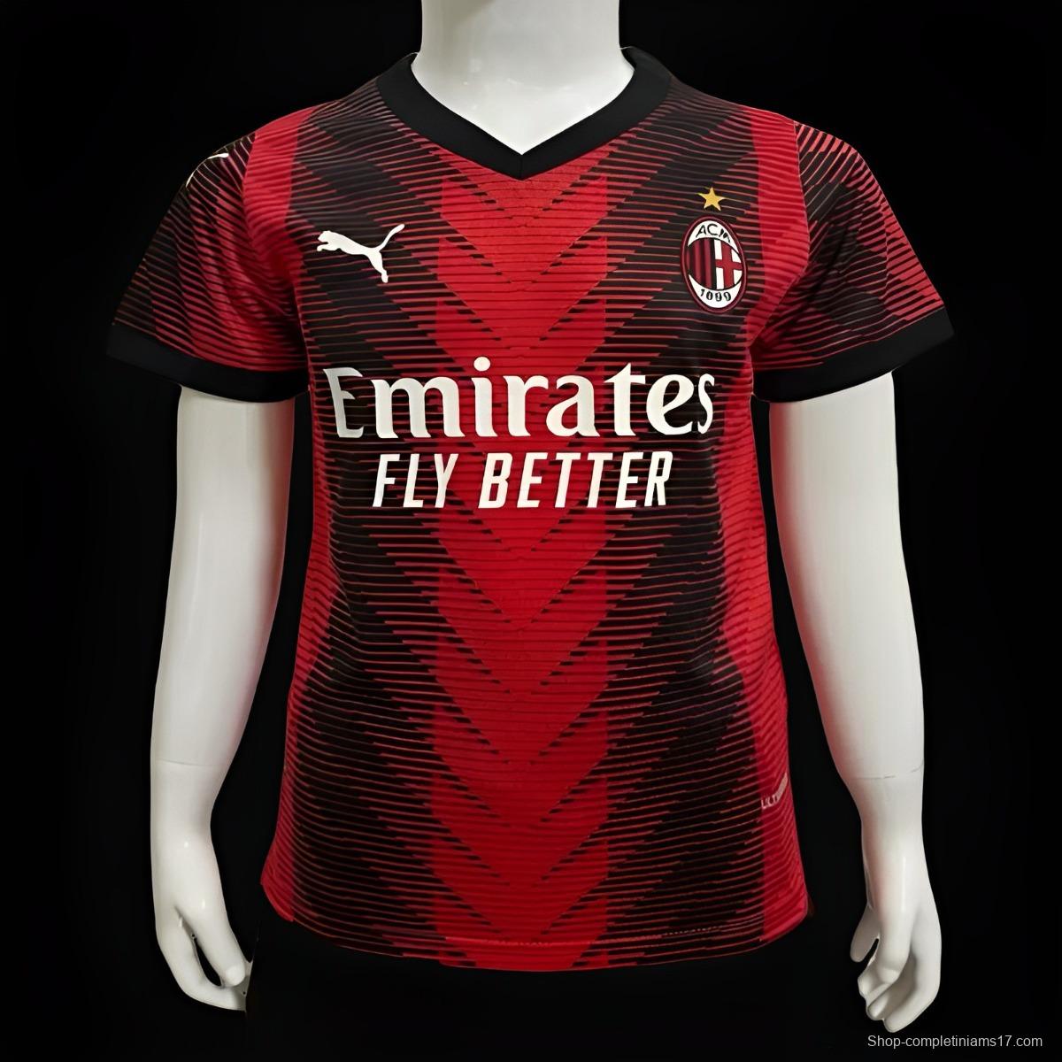 Player Version 23/24 Kids AC Milan Home Jersey