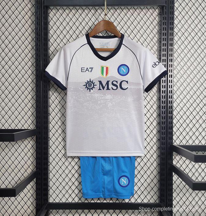 23/24 Kids Napoli Away White Jersey