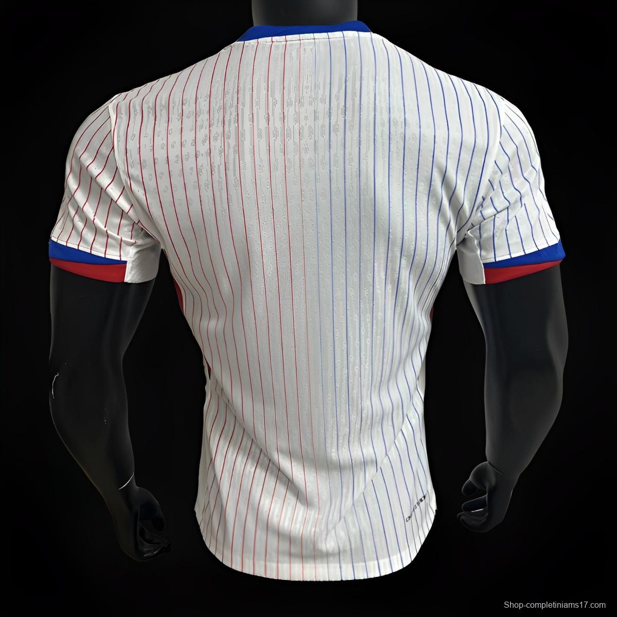 Player Version 2024 France Away White Jersey