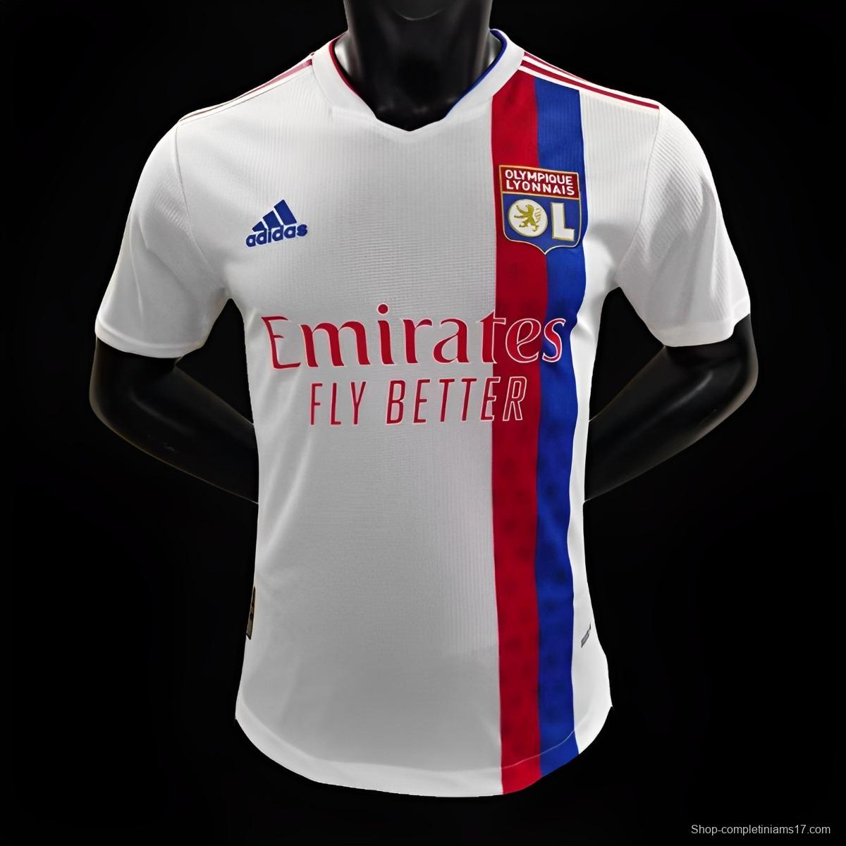 Player Version 21/22 Olympique Lyonnais Lyon Home Jersey