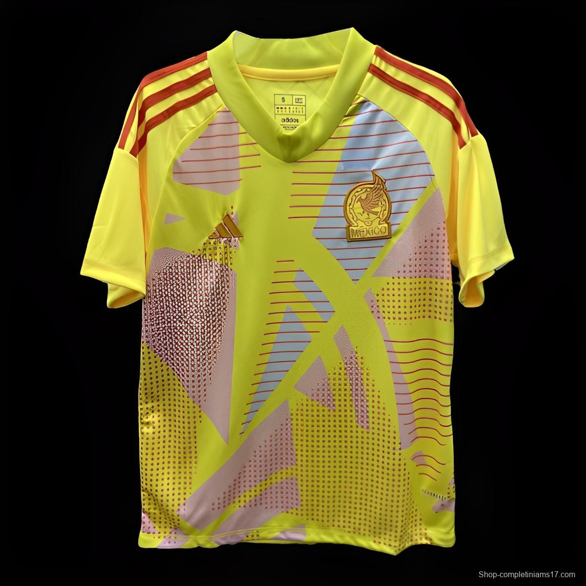 2024 Mexico Yellow Goalkeeper Jersey