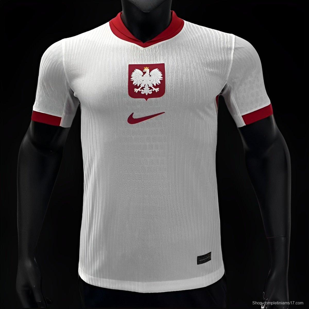 Player Version 2024 Poland Home Jersey