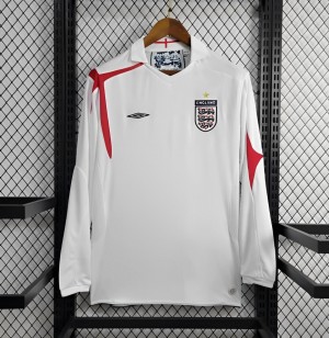 Retro 2006 England Home Long Sleeve Jersey