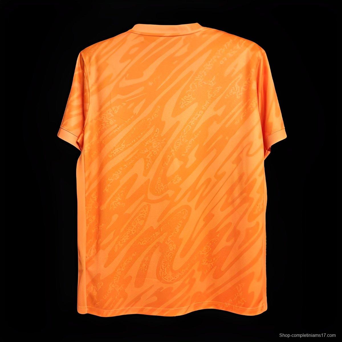 2024 England Orange Goalkeeper Jersey