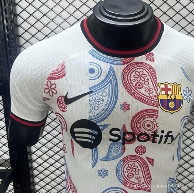 Player Version 24/25 Barcelona White Special Pattern Jersey