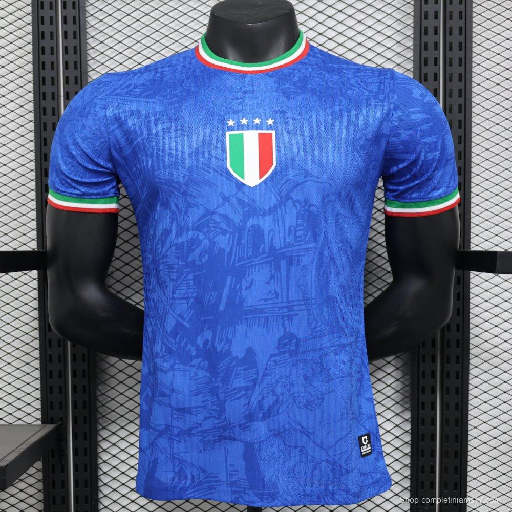 Player Version 2024 Italy Michelangelo Blue Special Training Jersey