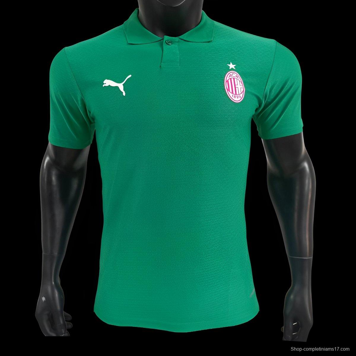 Player Version 24/25 AC Milan Green Polo Jersey