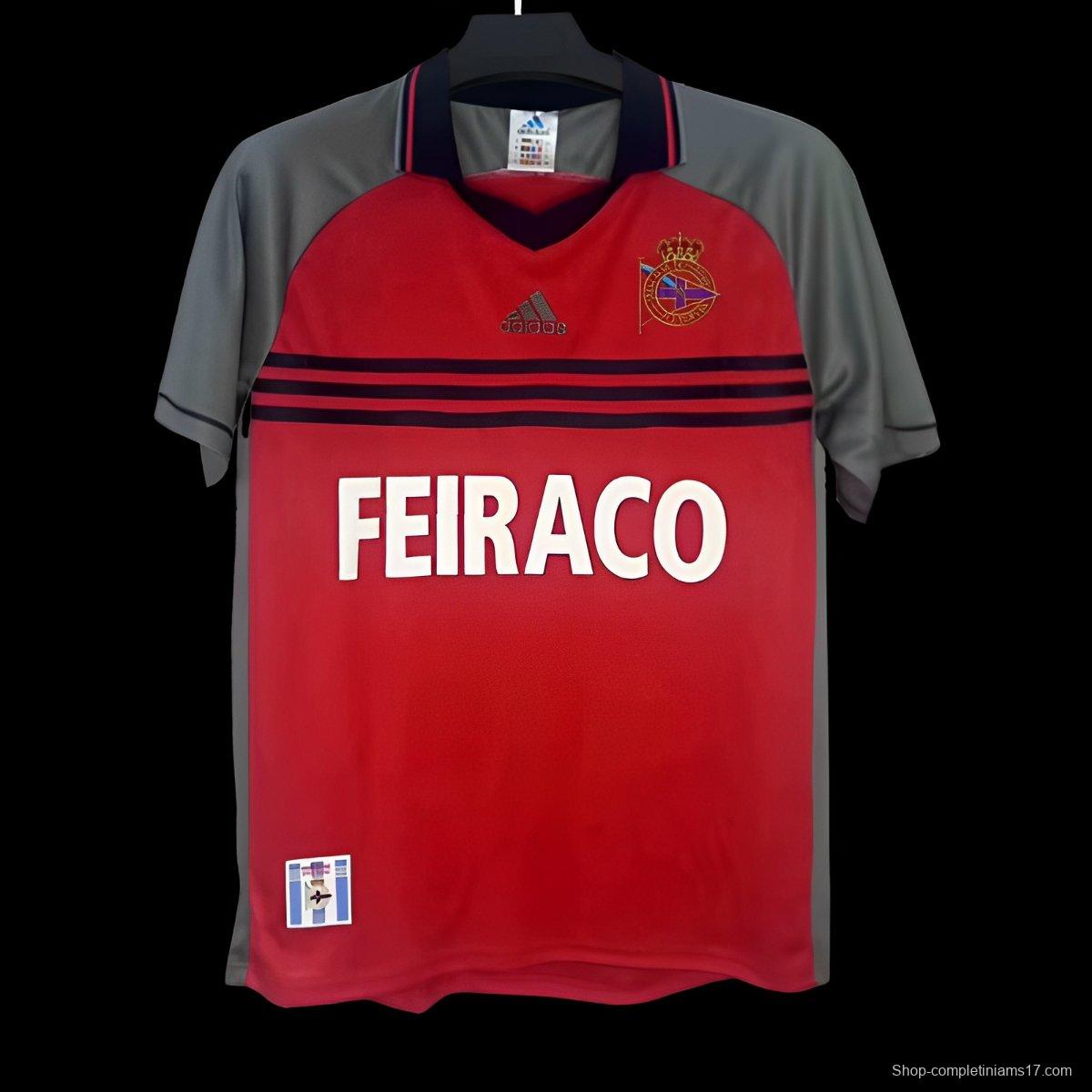 Retro 99/00 Deportivo La Coruna Third Red Jersey