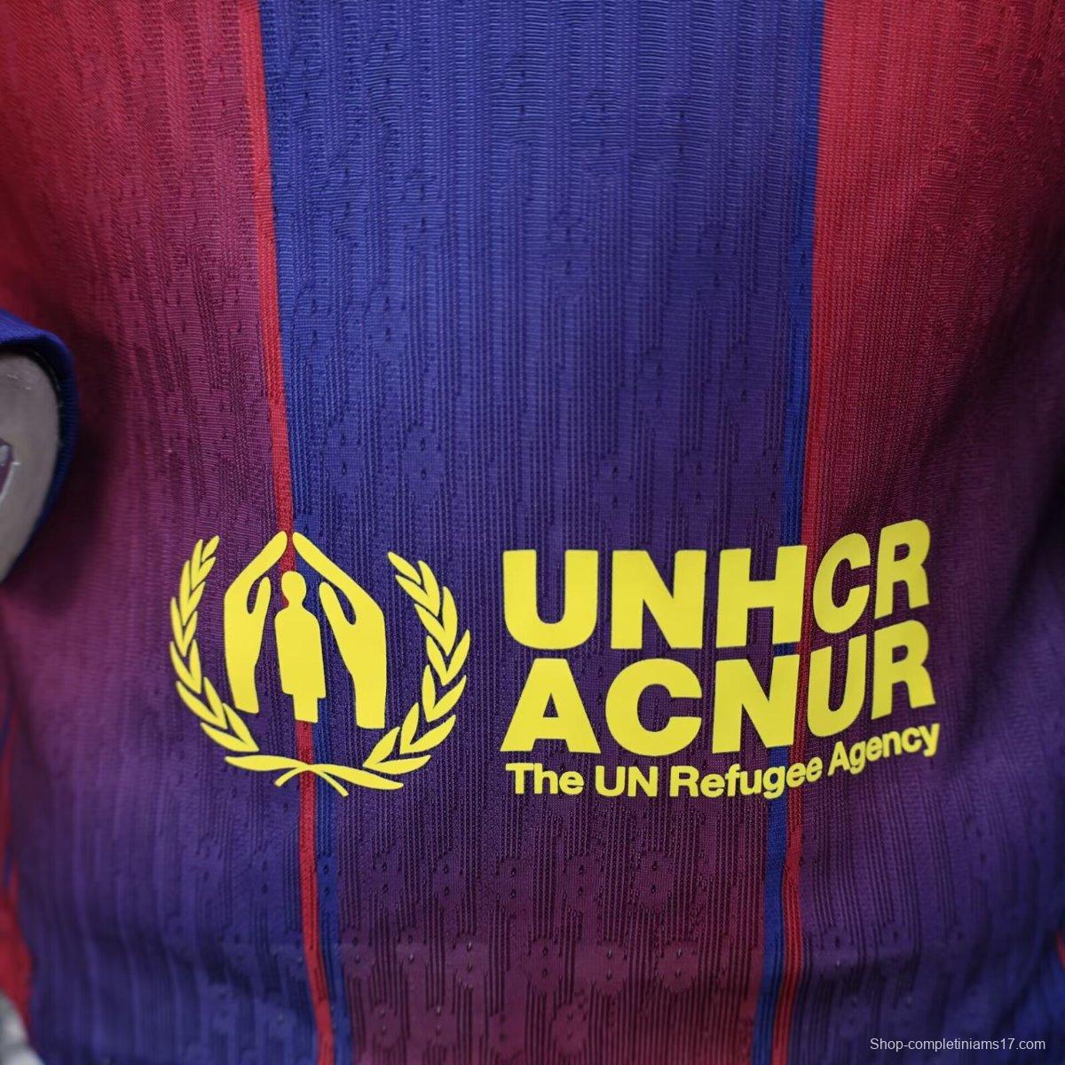 Player Version 25/26 Barcelona Home Long Sleeve Jersey
