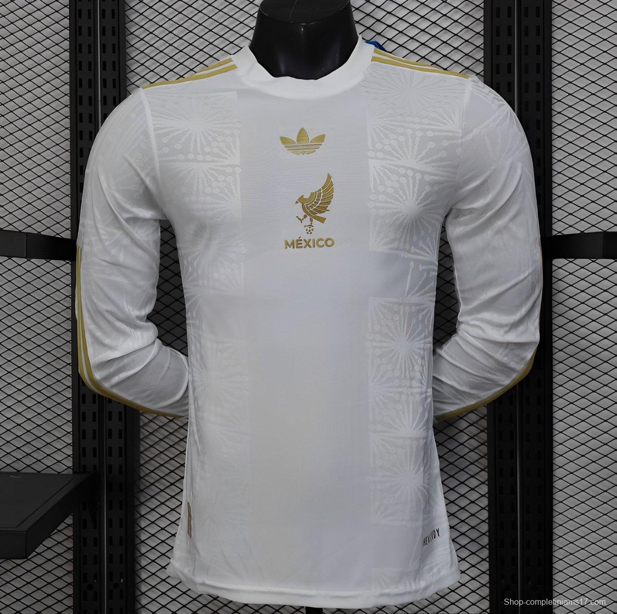 2025 Mexico Gold Cup WHITE Long Sleeve Jersey