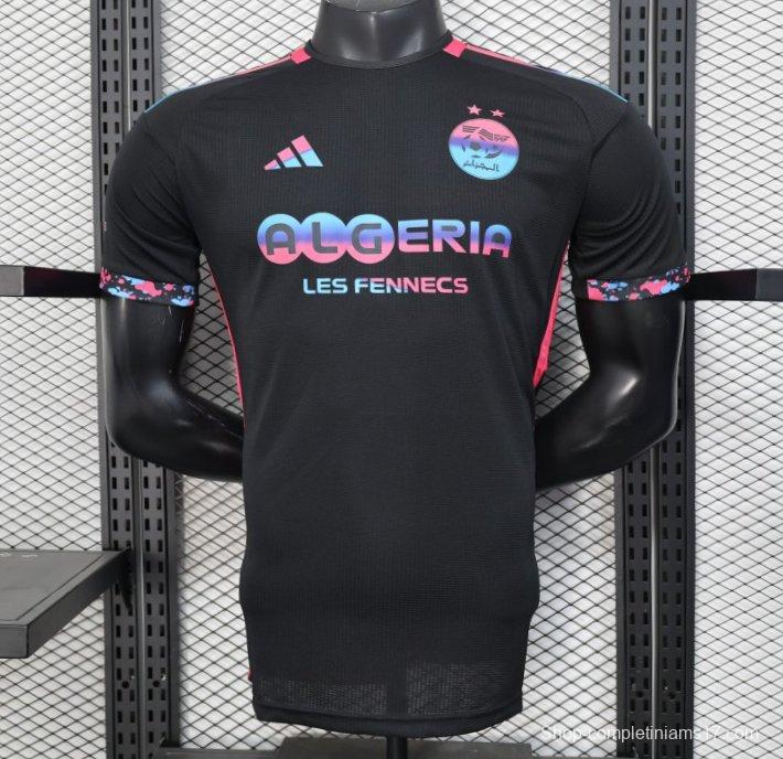 Player Version 2025 Algeria Black with Colorful Gradient Accents Jersey