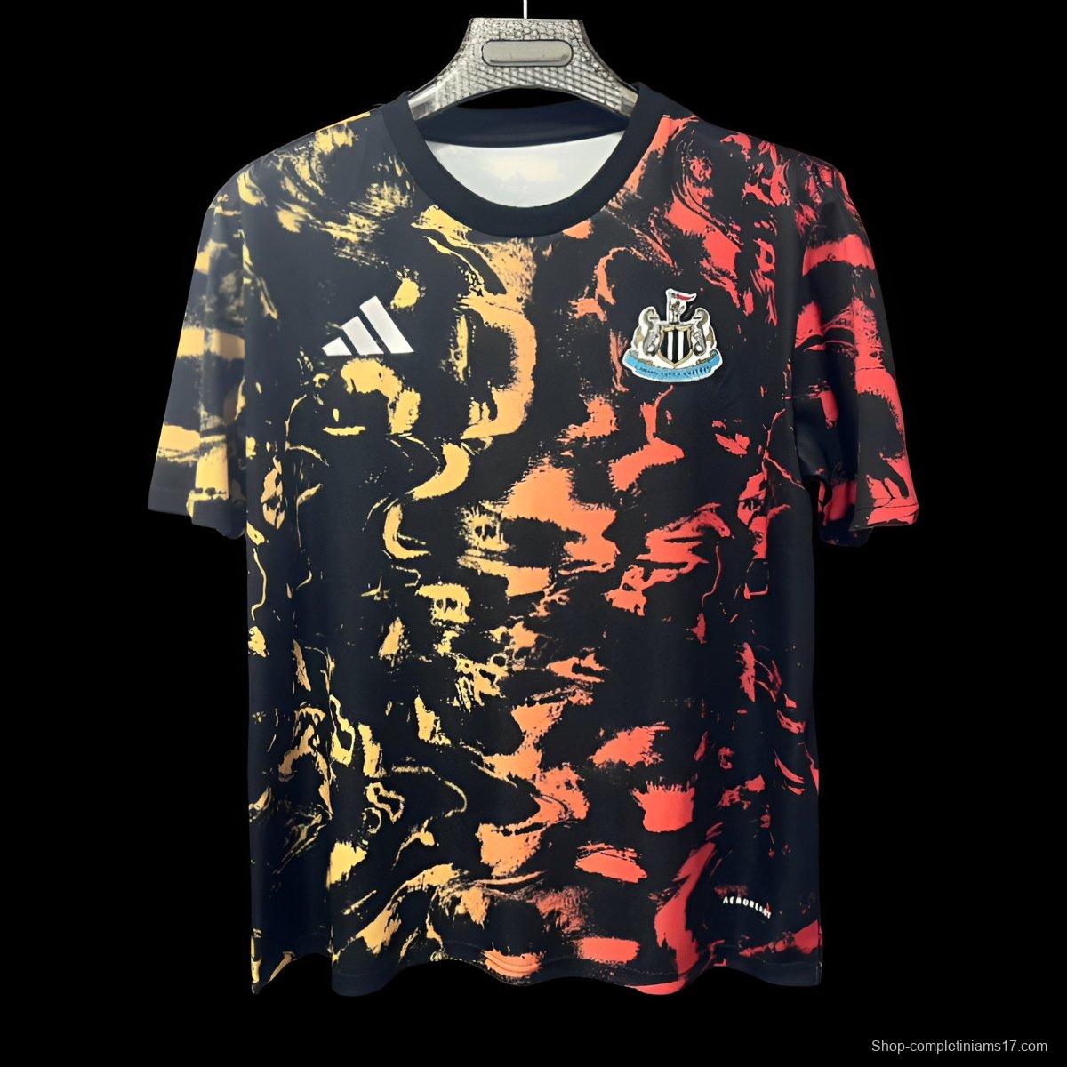25/26 Newcastle United Black with Abstract Art Pattern Jersey