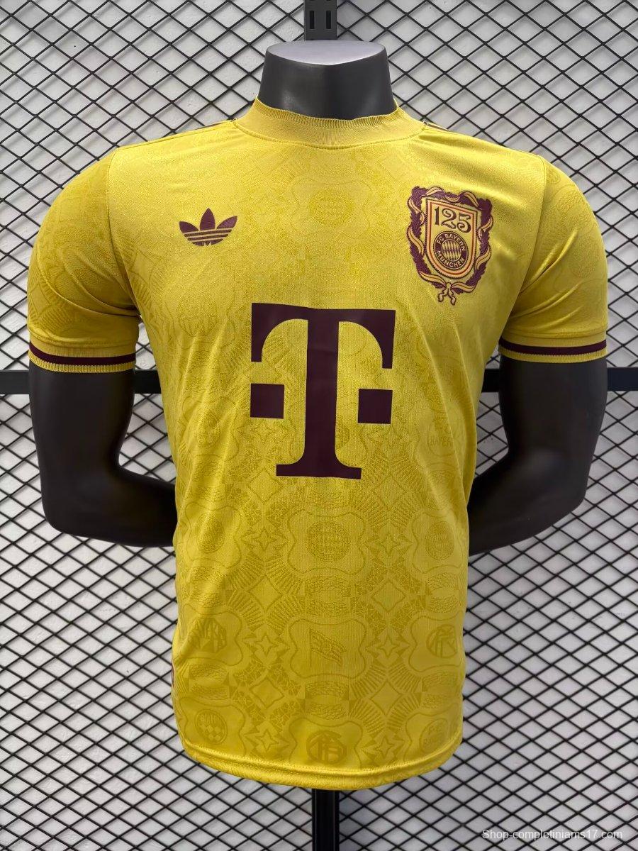 Player Version 25/26 Bayern Munich 125Th Anniversary Yellow Jersey
