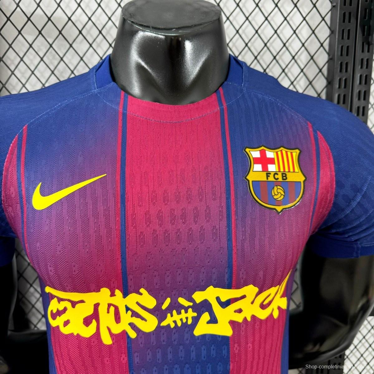 Player Version 25/26 Barcelona Travis Scott  Home Jersey
