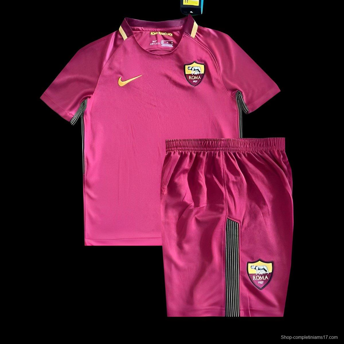 Retro 17/18 Kids Roma Home Jersey