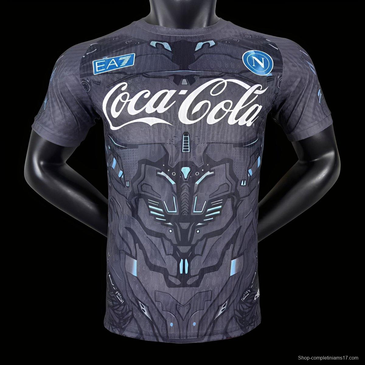 Player Version 25/26 Napoli EA7 Gray with Robotic Armor Pattern Jersey