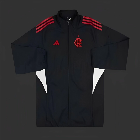 25/26 Flamengo BLACK Full Zipper Windbreaker