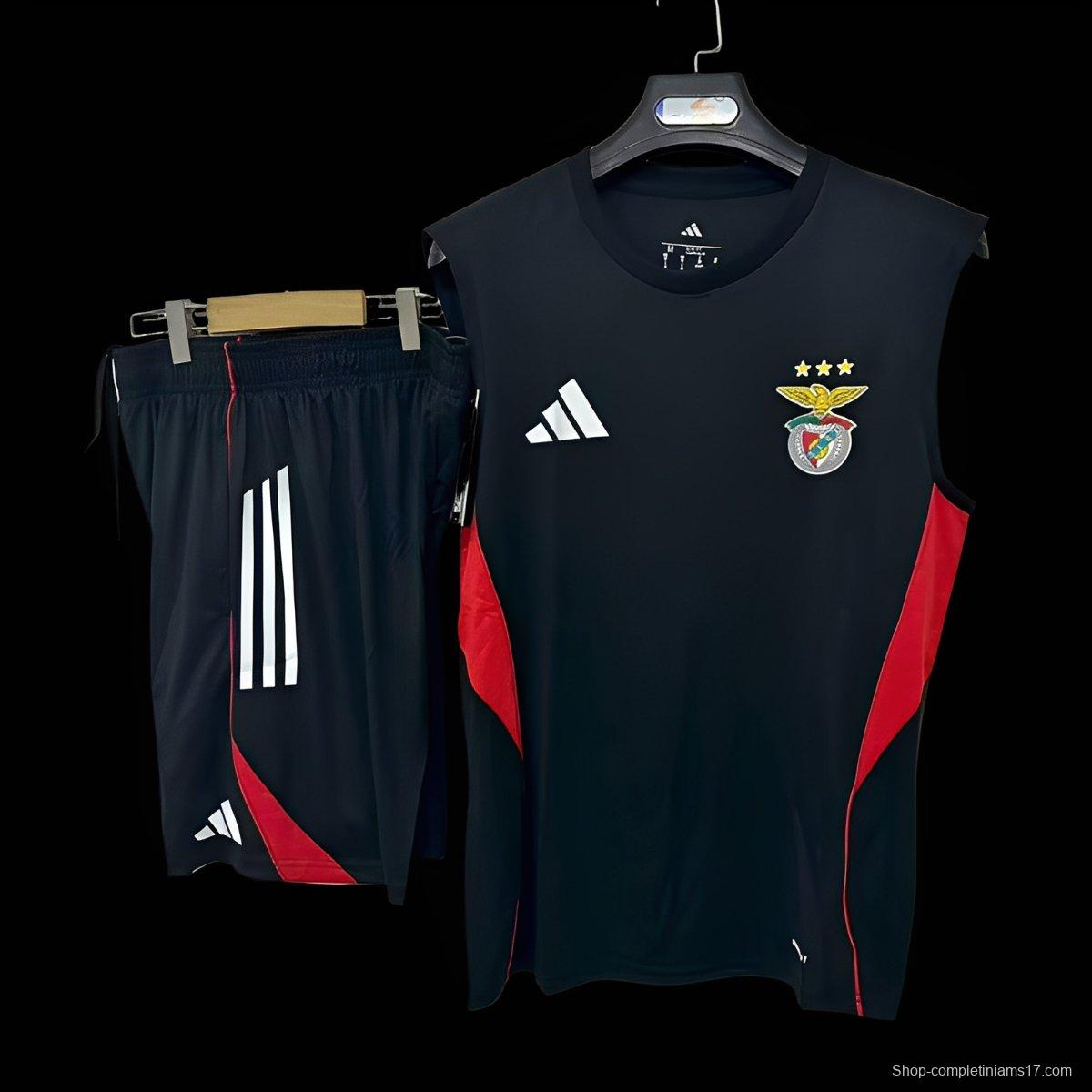 25/26 Benfica Black Vest Jersey + Shorts