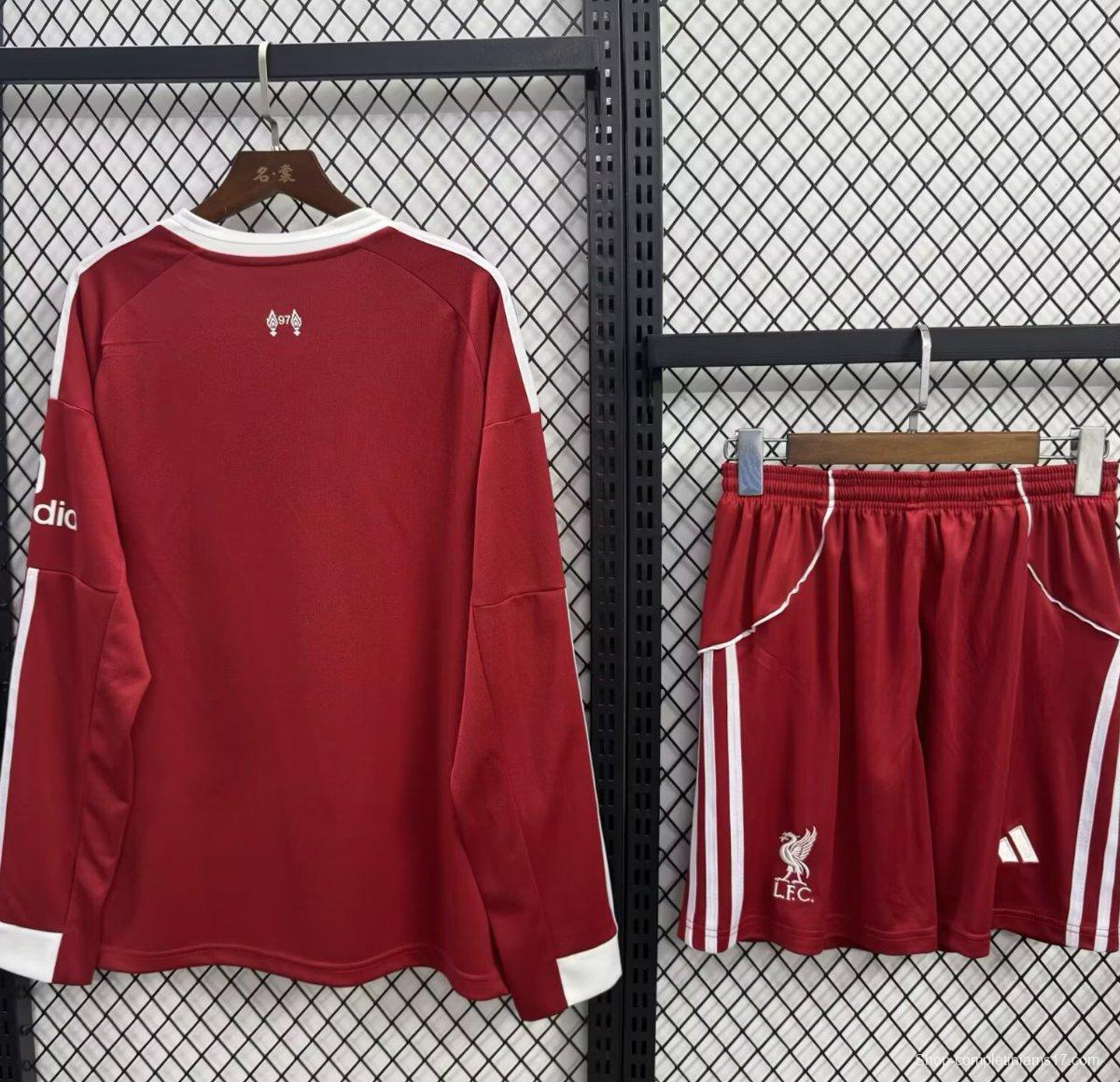 25/26 Kids Liverpool Home Long Sleeve Jersey